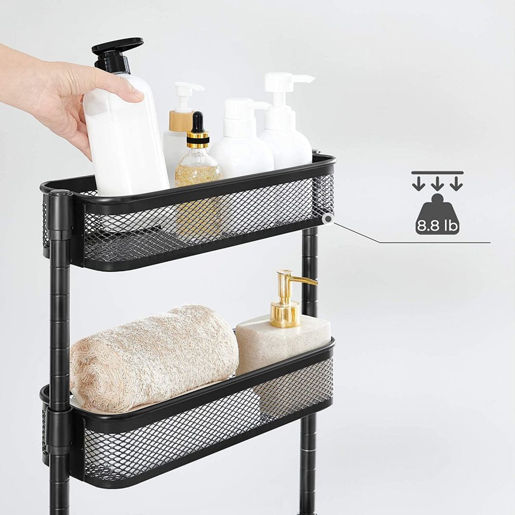 Stylish Slim Storage Cart Slide Out Trolley for Salon